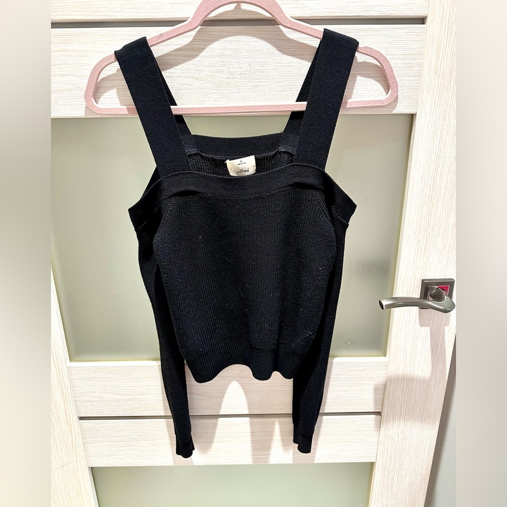 Wilfred Black Crop Top XS